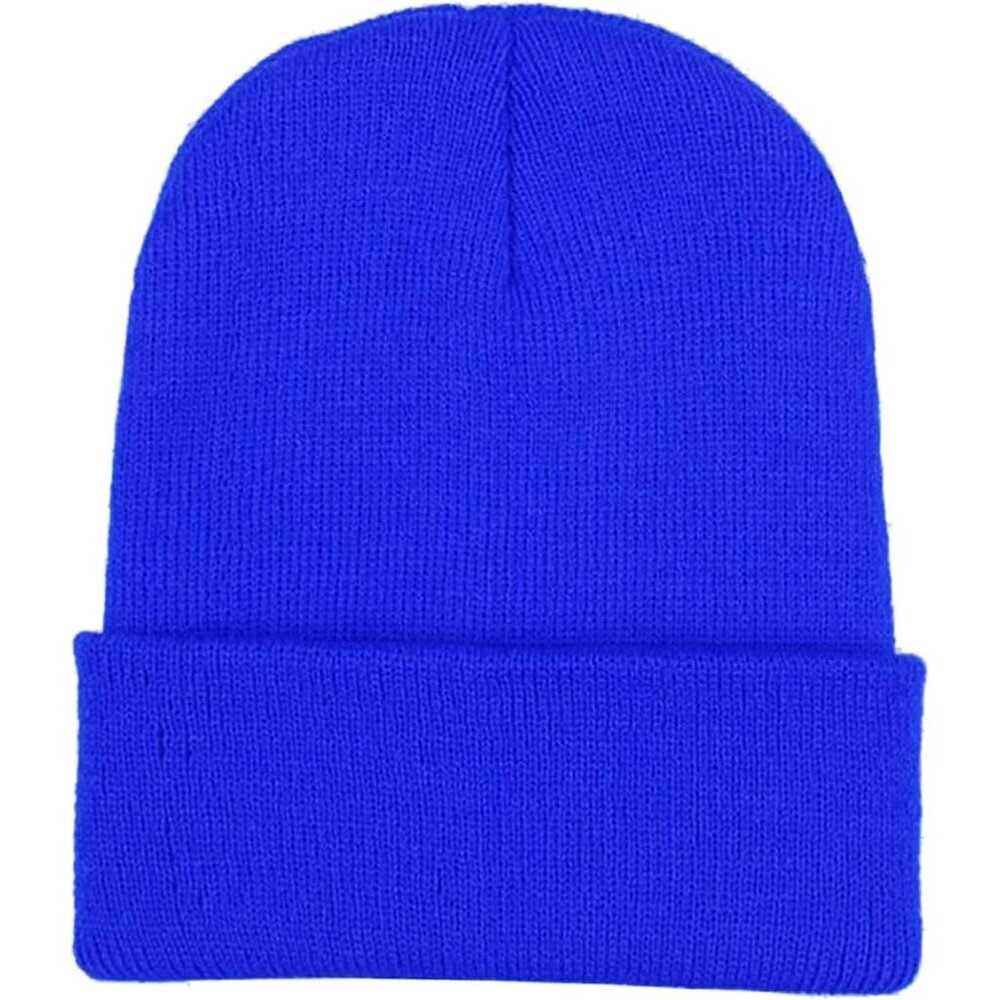 Blue Men and Women Knit Hat Winter Beanies